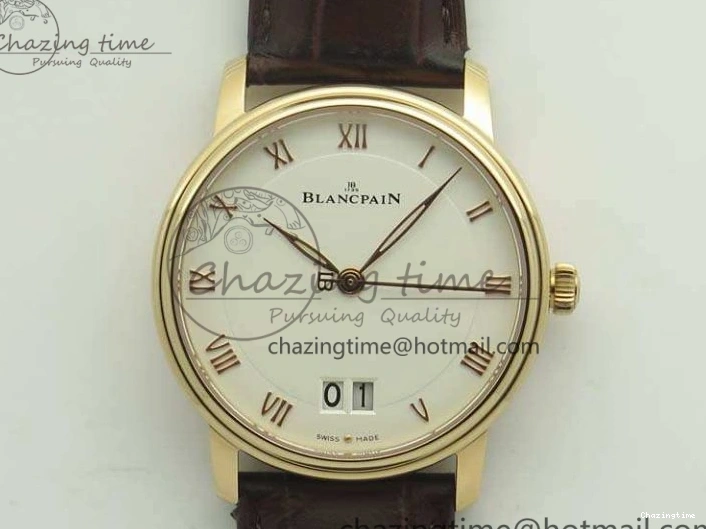 0519 Villeret 6651 SS ZF 1:1 Best Edition White Dial On Black Leather Strap A Practical 8098